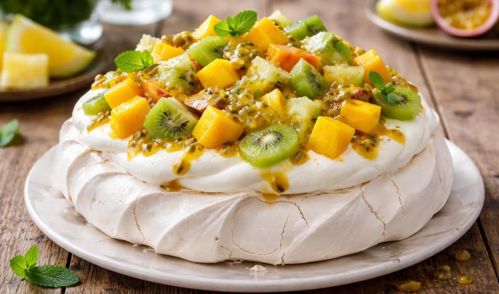 pavlova-meringue-fruits-exotiques-table