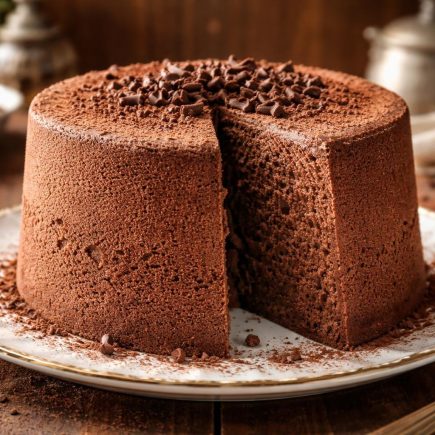 gateau-chocolat-assiette-table-rustique