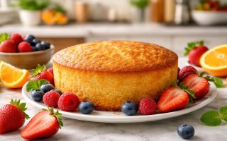 gateau-dore-fruits-frais-assiette