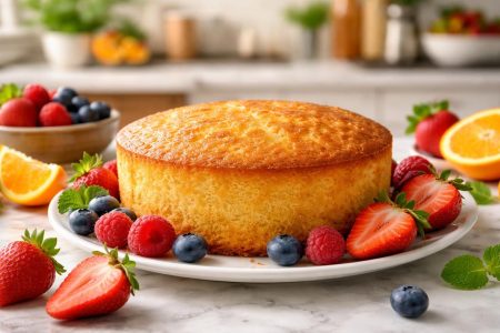 gateau-dore-fruits-frais-assiette