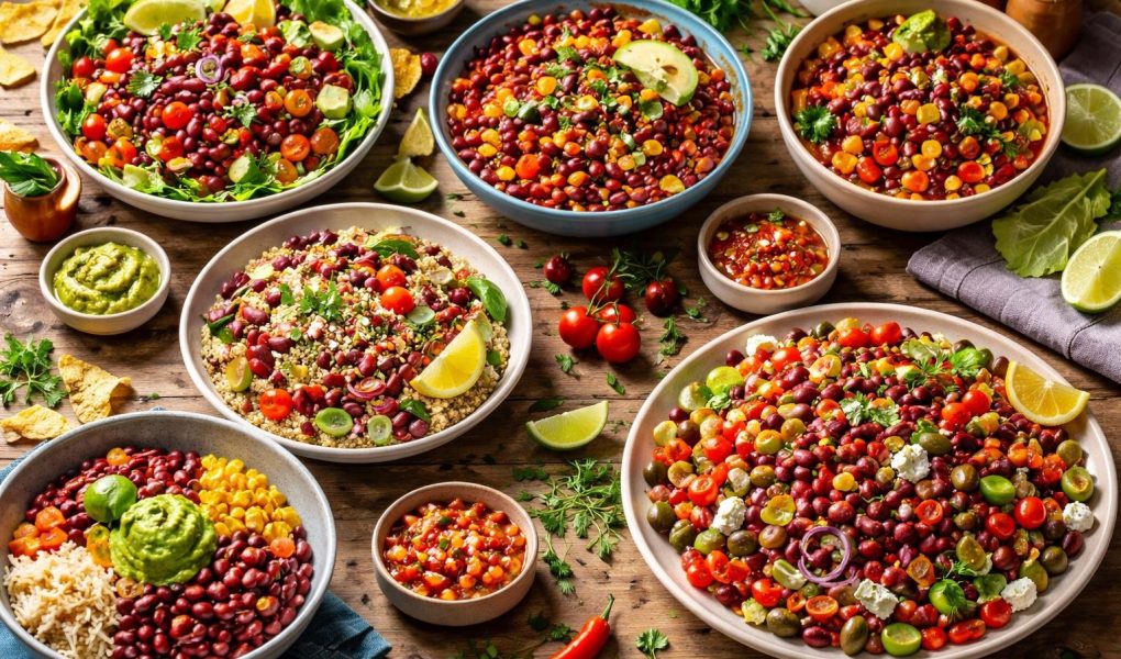 plats-haricots-rouges-table-bois