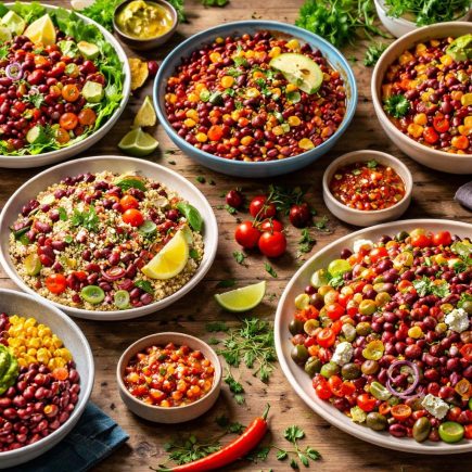 plats-haricots-rouges-table-bois