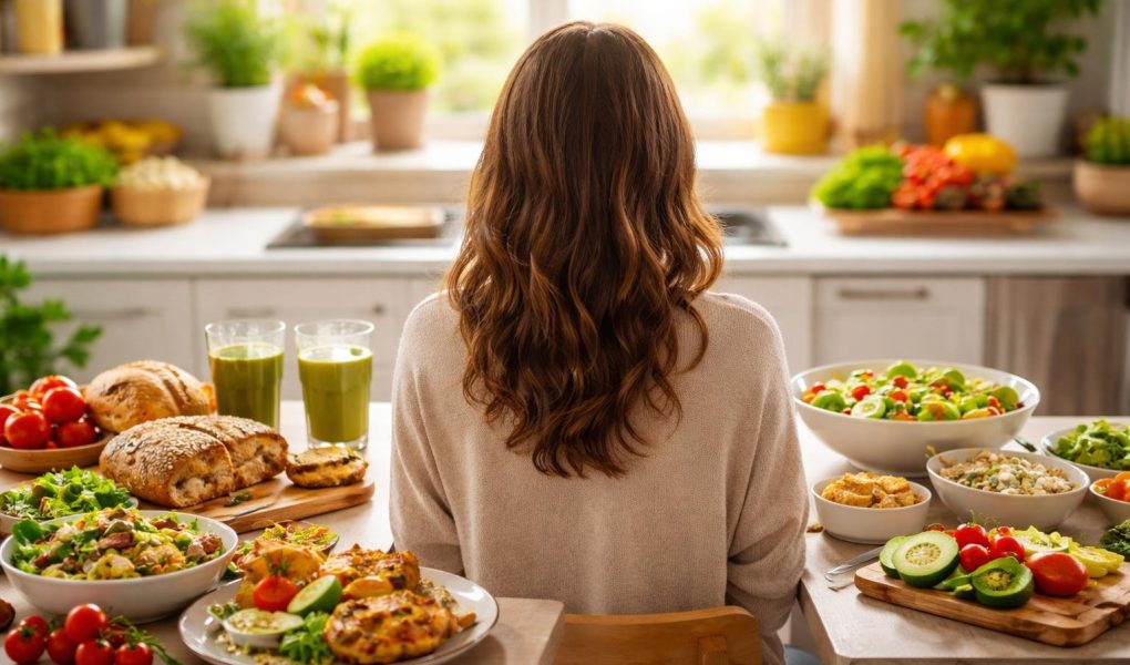 femme-table-cuisine-produits-frais