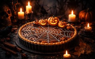 tarte-halloween-toiles-citrouilles-bougies