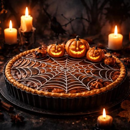 tarte-halloween-toiles-citrouilles-bougies