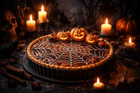 tarte-halloween-toiles-citrouilles-bougies