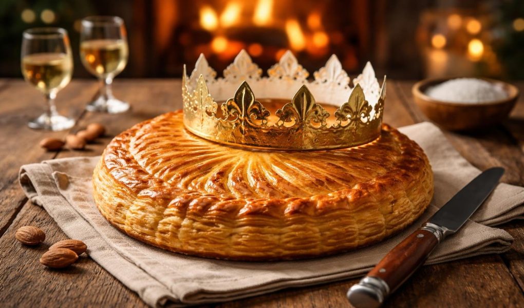 table-bois-galette-rois-cheminee
