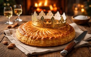 table-bois-galette-rois-cheminee
