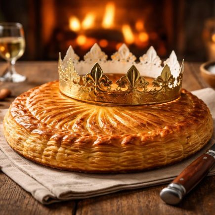 table-bois-galette-rois-cheminee