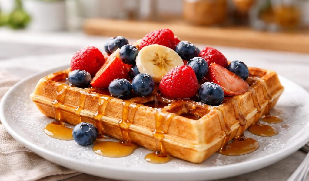 gaufre-fruits-sirop-cuisine-lumineuse