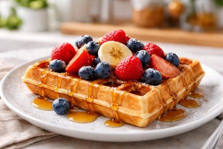 gaufre-fruits-sirop-cuisine-lumineuse