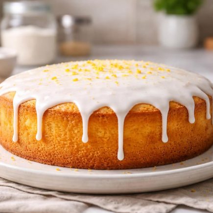 gateau-yaourt-assiette-blanche-cuisine