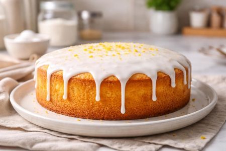 gateau-yaourt-assiette-blanche-cuisine