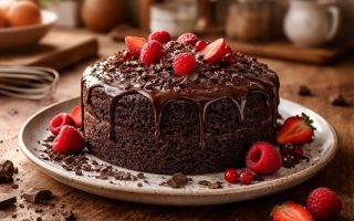 gateau-chocolat-fruits-rouges-cuisine