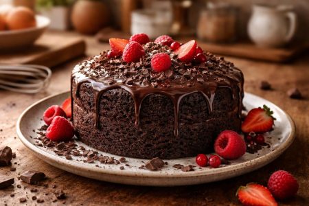 gateau-chocolat-fruits-rouges-cuisine