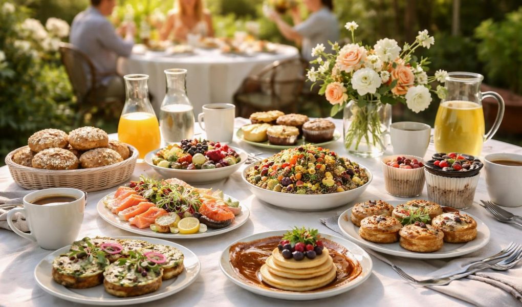 table-brunch-exterieur-plats-gourmands