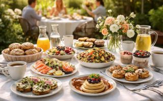 table-brunch-exterieur-plats-gourmands