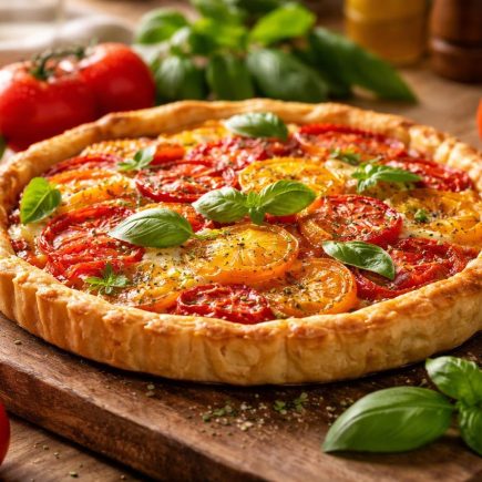 tarte-tomate-basilic-planche-bois