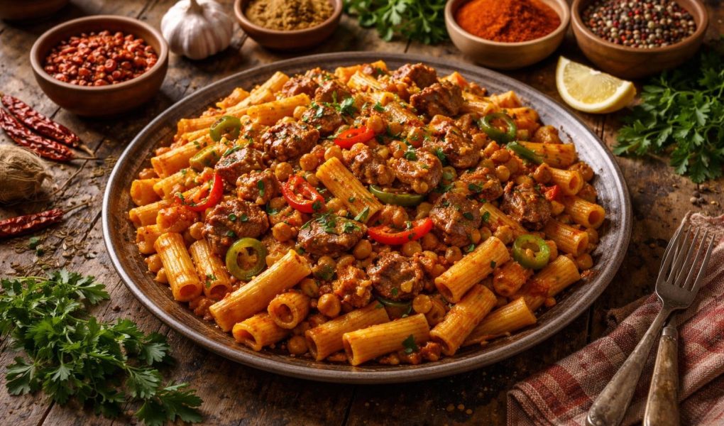 table-bois-makrouna-tunisienne-epices