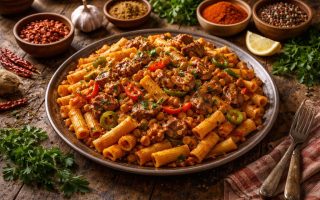 table-bois-makrouna-tunisienne-epices