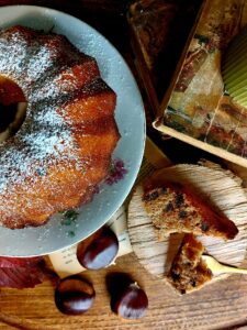 Gâteau à la crème de marron et pépites de chocolat