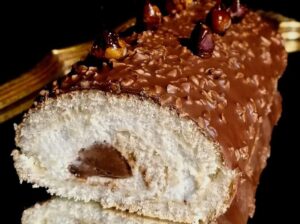 Bûche de Noël Vanille-Chocolat Sans Gluten Sans Lactose